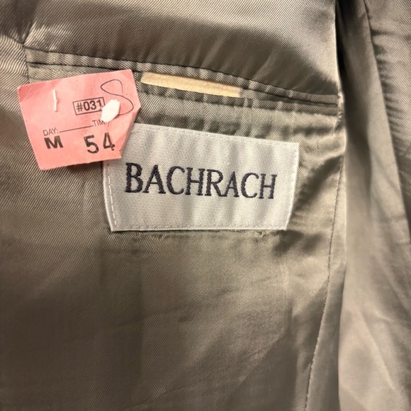 Vtg Bachrach Gray Hounds Tooth Pure Virgin Wool Blazer Sport Coat Jacket Mens 43 - Picture 5 of 7